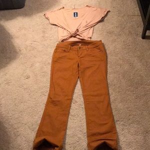 Forever 21 unique Camel brown stretch jean